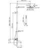 Душевой комплект с термостатическим смесителем WASSERKRAFT THERMO A288.077.217.BM A288.077.217.BM Thermo